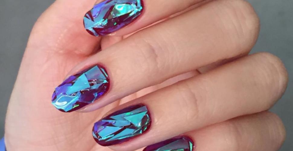 DIY Glass Nails – Lila, Grün und Blau