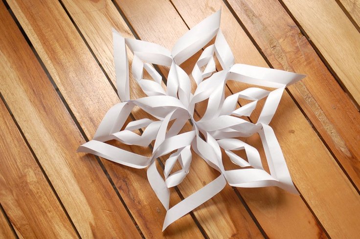 3D Schneeflocke leicht gemacht - Papier