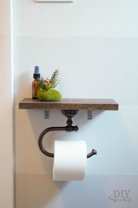 Schönes Regal als Hälter für Toilettenpapier nutzen - Badezimmer Deko Ideen
