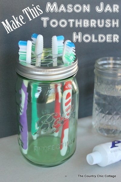 Zahnbürstenhalter - DIY Badezimmer Organisierung-Ideen