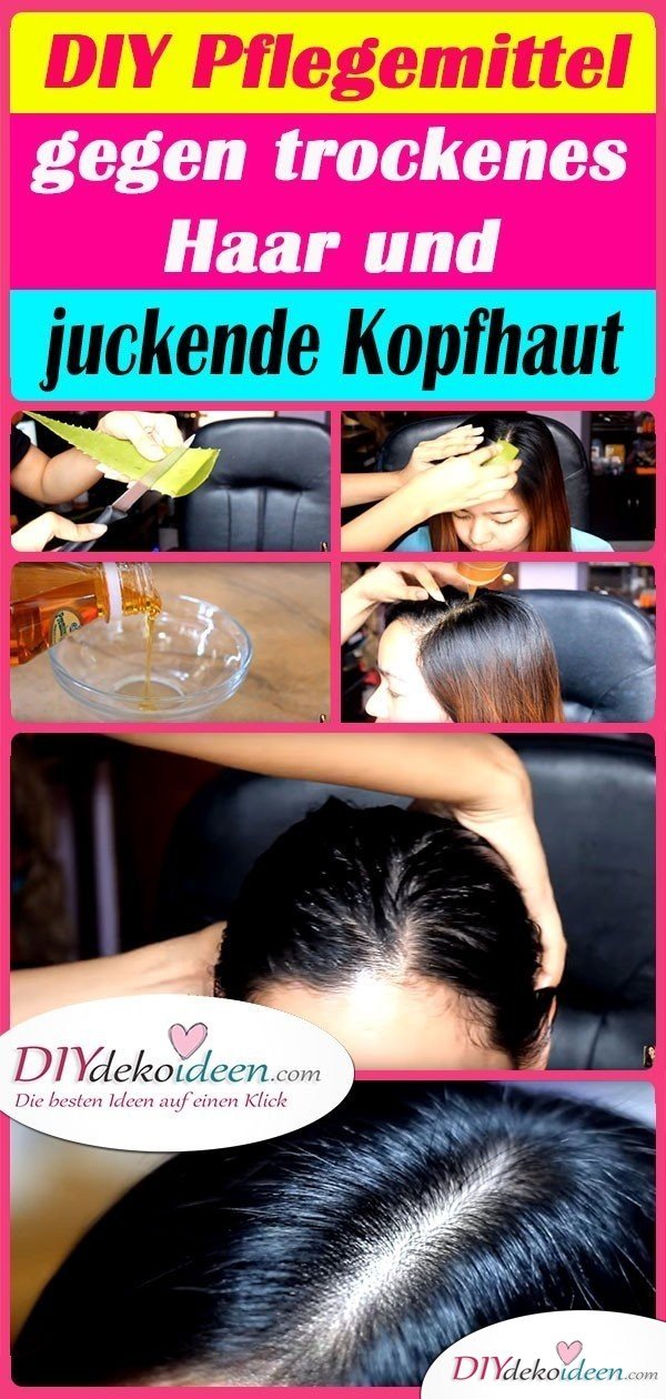 DIY Pflegemittel gegen trockenes Haar und juckende Kopfhaut