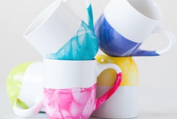 DIY Becher mit Marmor Design DIY Becher mit Marmor Design