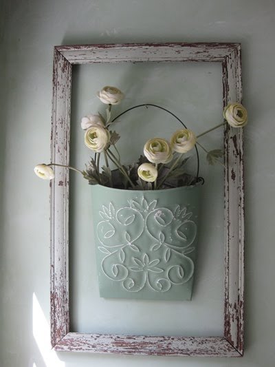 DIY Wanddeko Ideen mit Blumen 