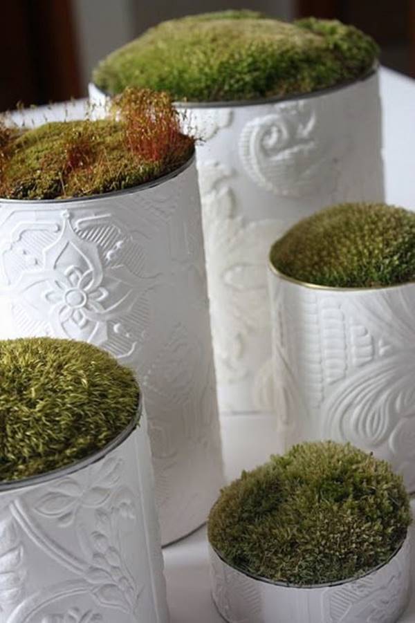 Mini Garten aus Blumentöpfen - Kreative Konservendosen