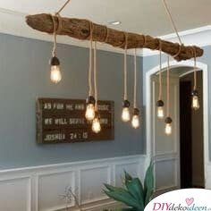 DIY Lampe aus Holz - Deko Ideen mit Lampen