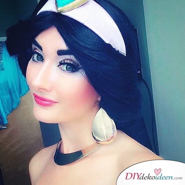 Disney Faschingskostüm-Jasmin aus Aladin Haar und Make-up