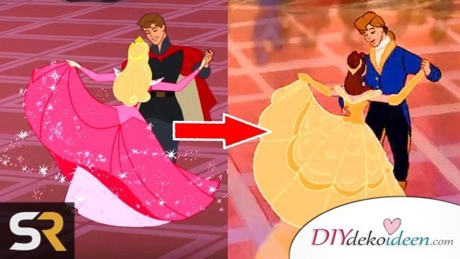 Gestohlene Momente in Disney-ähnliche Szenen in Dornröschen und das Schöne und das Biest