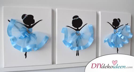 blaue Ballerina-Bilder für ein perfektes Mädchenzimmer