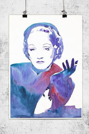 Marlene Dietrich Bild - Wanddeko für dein Hollywood-Heim