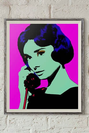 Audrey Hepburn Leinwand-schöne Wanddeko mit Weltstars