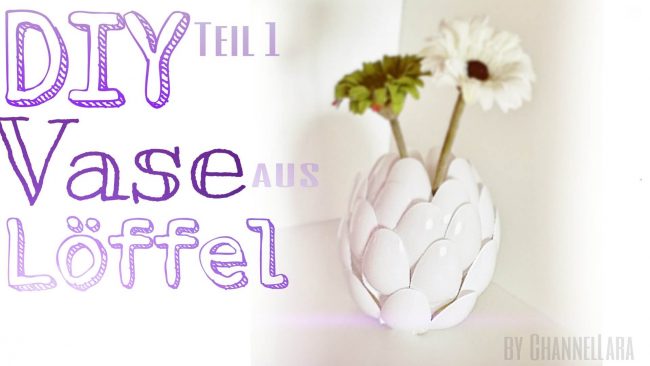 Diese Dekoideen zu Ostern werden die Lieblingsprojekte deiner Kinder sein - DIY Vase aus Löffel
