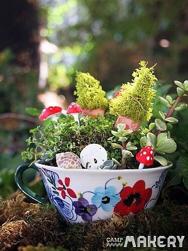 DIY Projekte mit Teetassen - Garten gestalten
