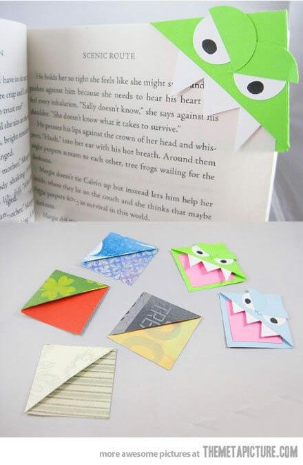 DIY Monster-Lesezeichen - Lustige Origami-Projekte
