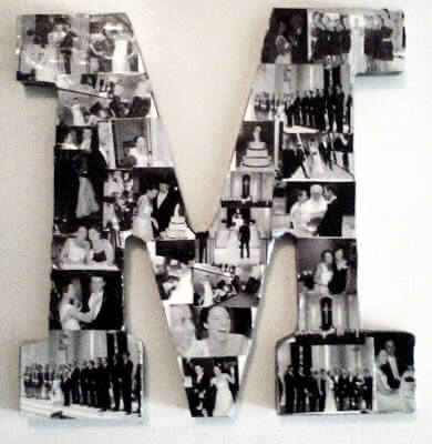 Buchstaben-Fotokollage - DIY Dekoration