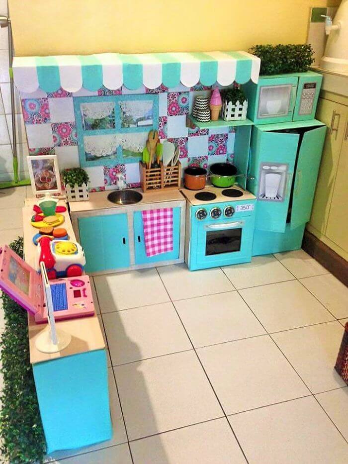 Spielecke in der Küche für Mädchen gestalten