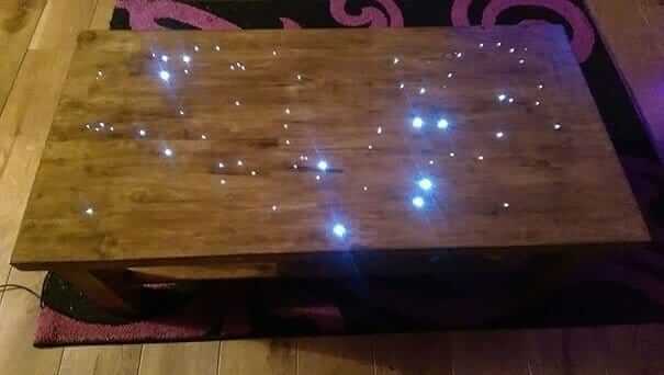 leuchtenden Tisch selber basteln - DIY Wohnideen mit Lichtern