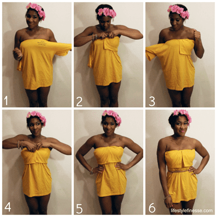 DIY Kleid aus einem T-shirt selber machen,-Attraktives Sommerkleid 
