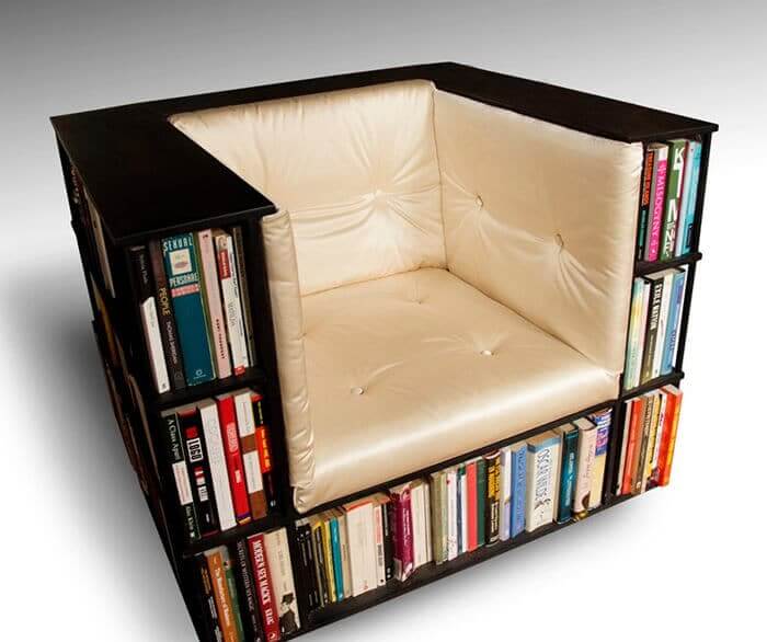 DIY Möbel Bastelideen - Bücherregal und Sitz 