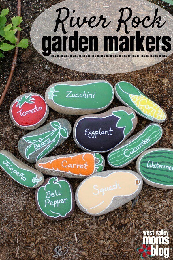 Mit Steinen Gewürze markieren - DIY Garten-Ideen