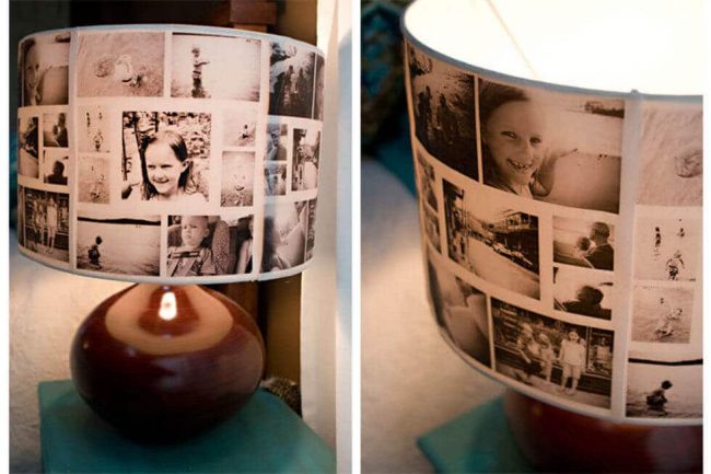 Lampenschrim mit Familienfotos gestalten - DIY Wohndeko zu Muttertag verschenken