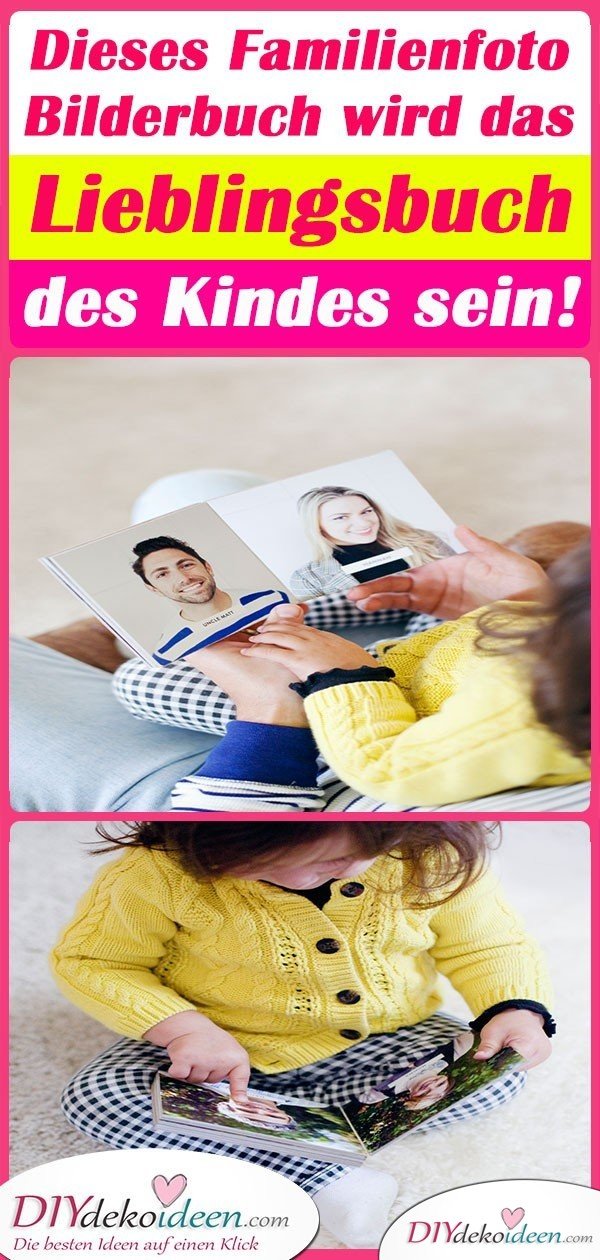 Dieses Familienfoto Bilderbuch wird das Lieblingsbuch des Kindes sein!