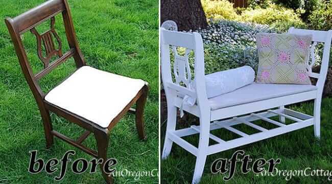 Bank aus zwei Stühlen bauen - DIY Gartenbank