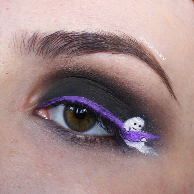 Geist Augenlied schminken - Halloween Make-Up