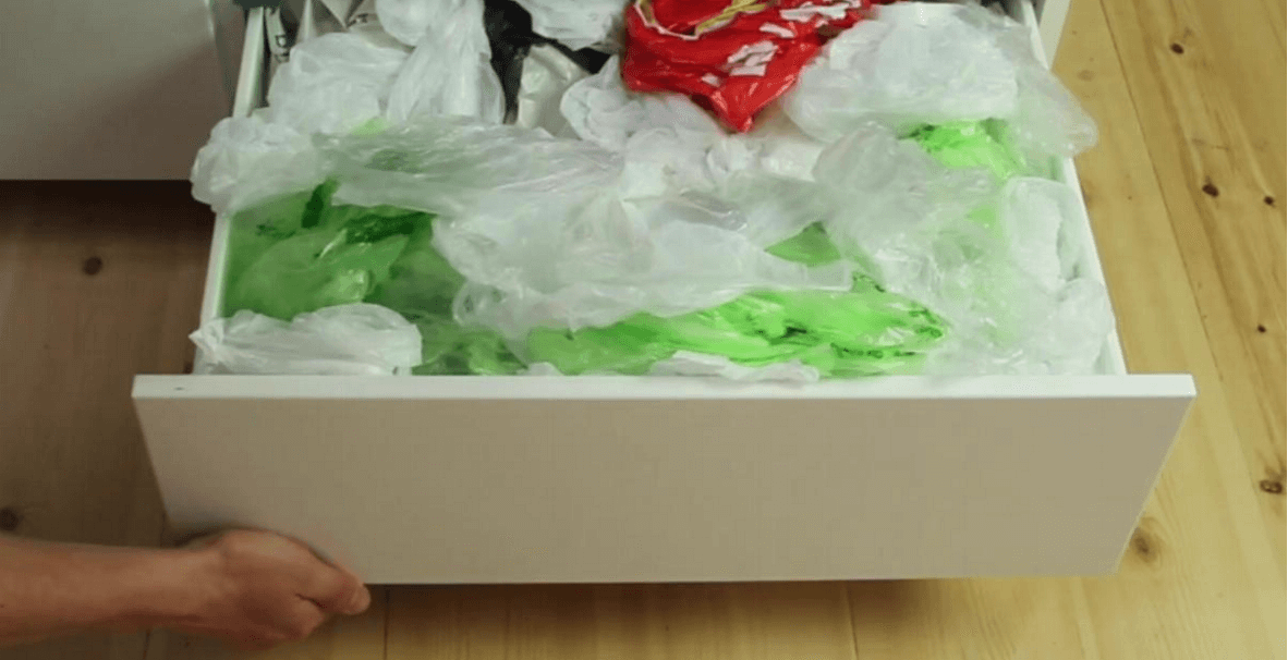 Plastiktüten organisieren, DIY Tricks
