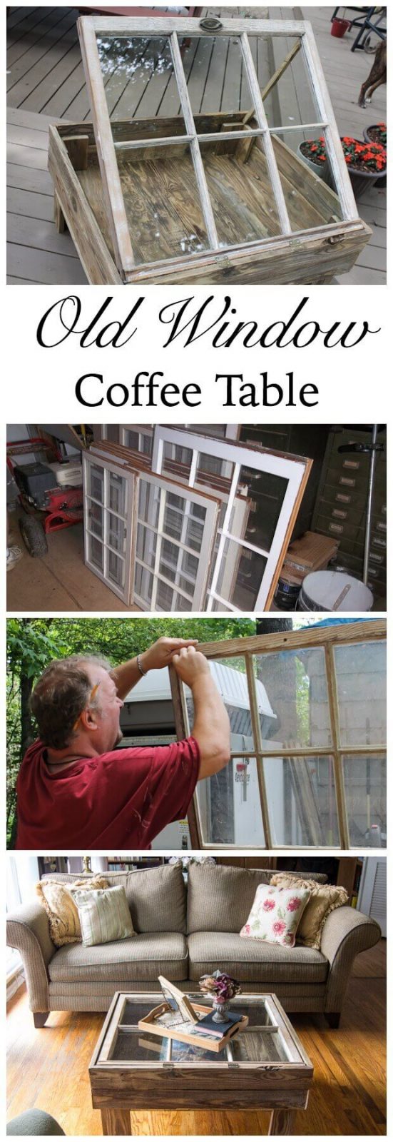 Kaffeetisch aus einem Fenster basteln