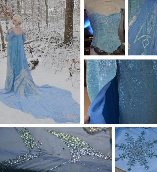 Eiskönigin Elsa selbst gemachtes DIY Kleid