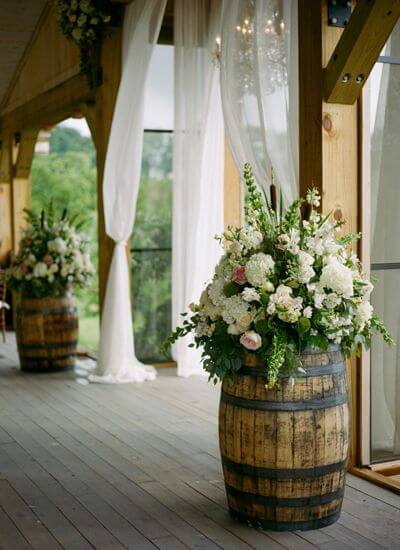 Rustikale Blumen-Deko-Hochzeitsdekoration Inspirationen