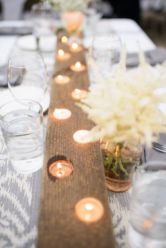 Teelichthalter aus Holz-rustikale Hochzeitsdeko