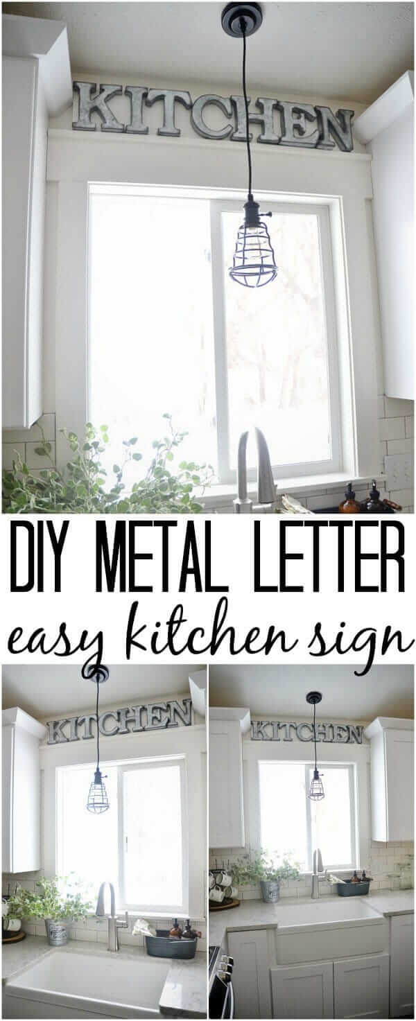 DIY Metall Buchstaben selber machen-DIY Küchendeko-Ideen