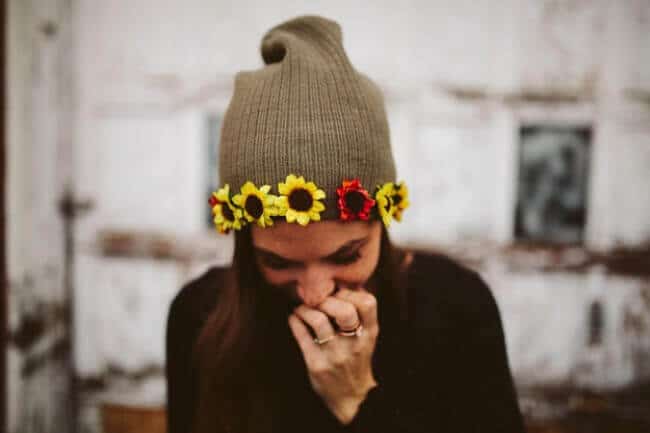 Mütze verschönern - Blumen an Mützen nähen - DIY Mode