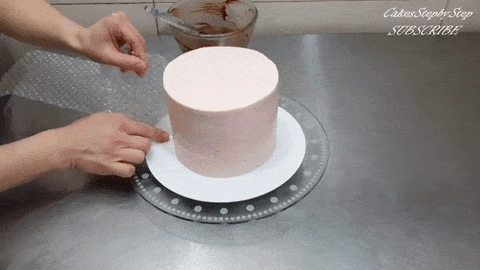Kuchen Deko-Trick mit einer Bläschenfolie
