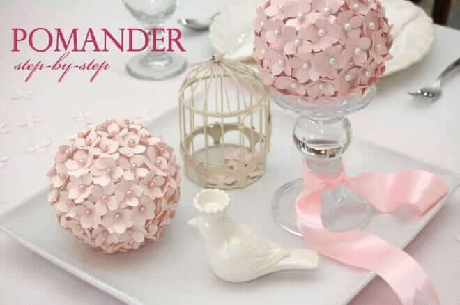 Pinke Tischdeko Ideen, Blumenball selber machen