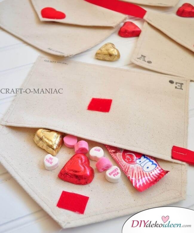 DIY Stoffbriefumschläge für den Valentinstag