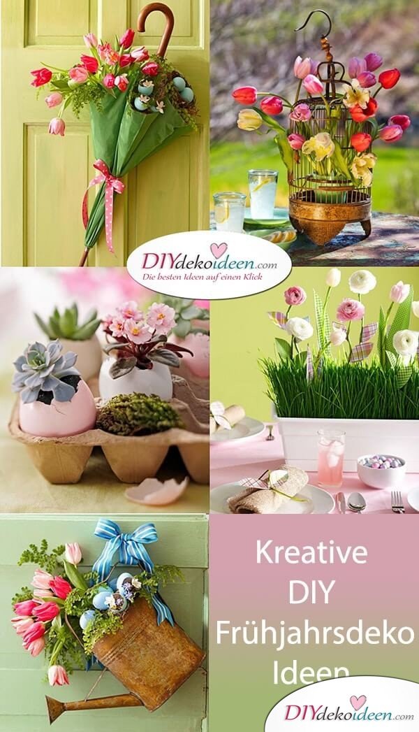 Diese kreativen DIY Frühjahrsdeko-Ideen werden dich begeistern.