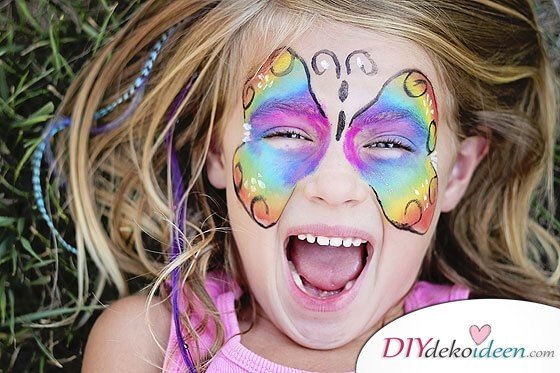 Kleiner Schmetterling - DIY Schminktipps - Ideen fürs Kinderschminken zum Karneval 