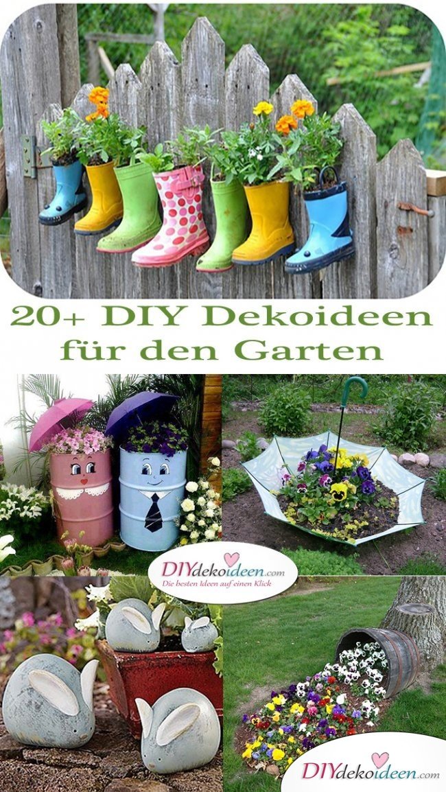 20+ DIY Dekoideen für den Garten – Gartendeko selber machen 