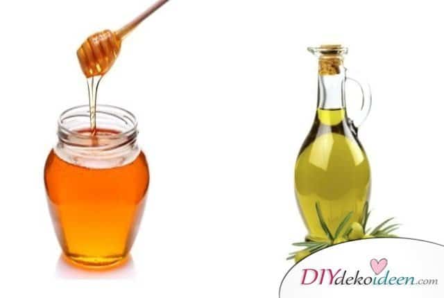 DIY Hausmittel gegen Spliss - Honig und Olivenöl Haarkur