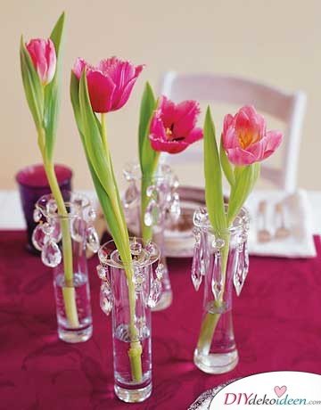 DIY Hochzeitsdekoration Bastelideen - Reagenzglas-Vasen 