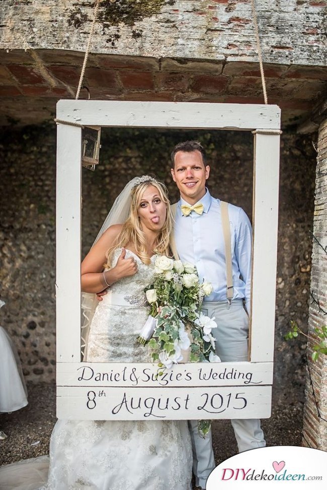 Hochzeitsfoto Hintergrund - DIY Polaroid Rahmen 
