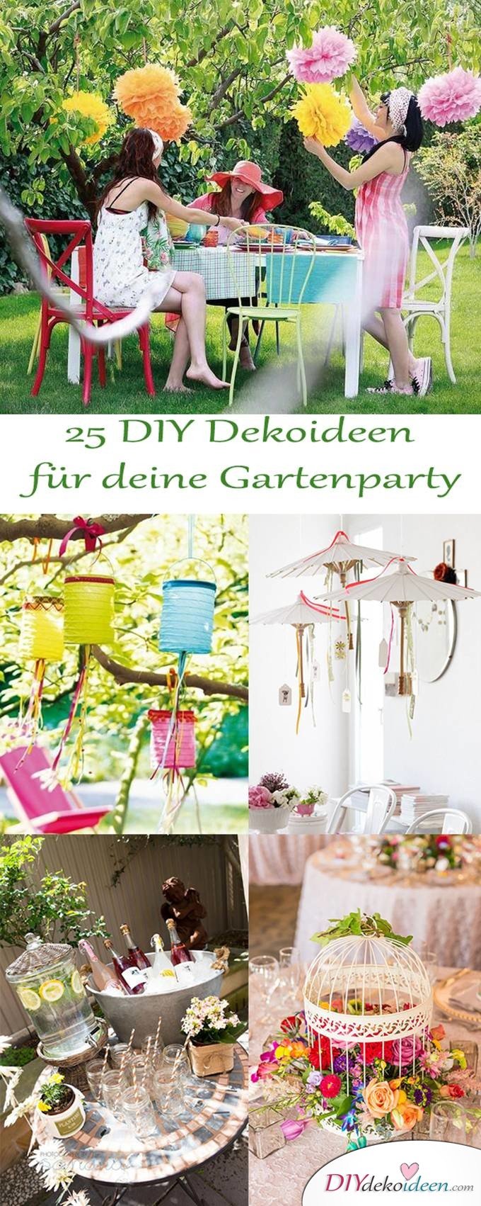 DIY Gartenparty Deko - 25 Dekoideen 