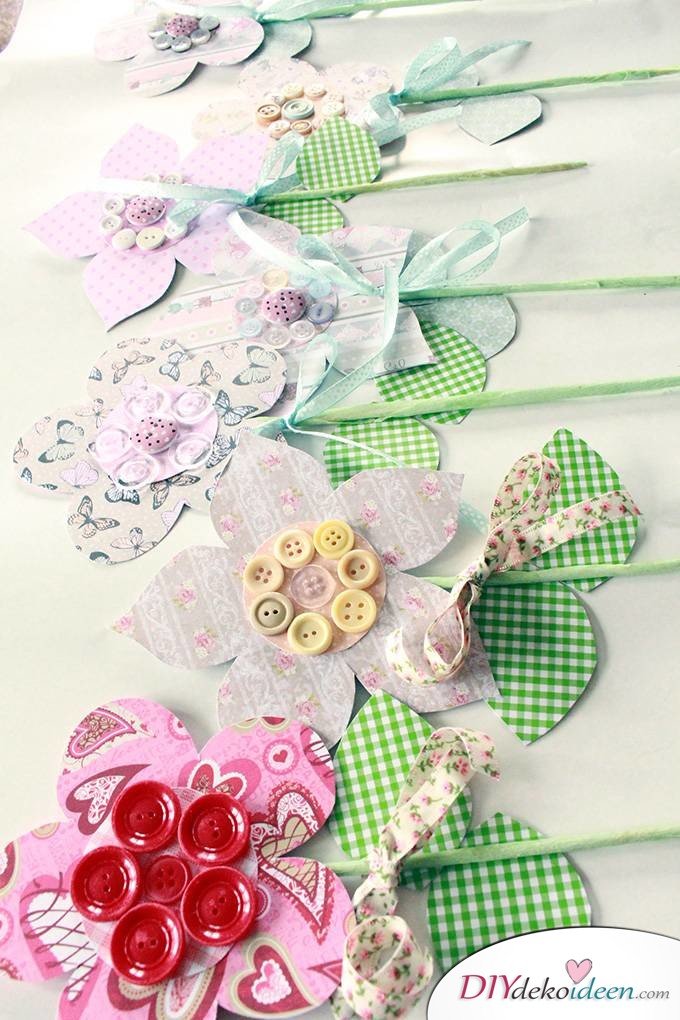 DIY Papierblumen - Muttertagsgeschenk