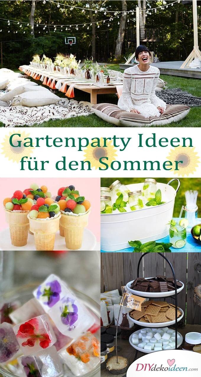 Party Ideen für den Somemr- Sommerparty DIY Dekoideen