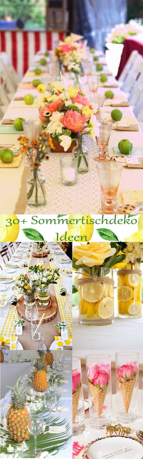 Sommertischdeko selber machen. 30+ DIY Dekoideen für deine nächste Party Sommertischdeko selber machen. 30+ DIY Dekoideen für deine nächste Party
