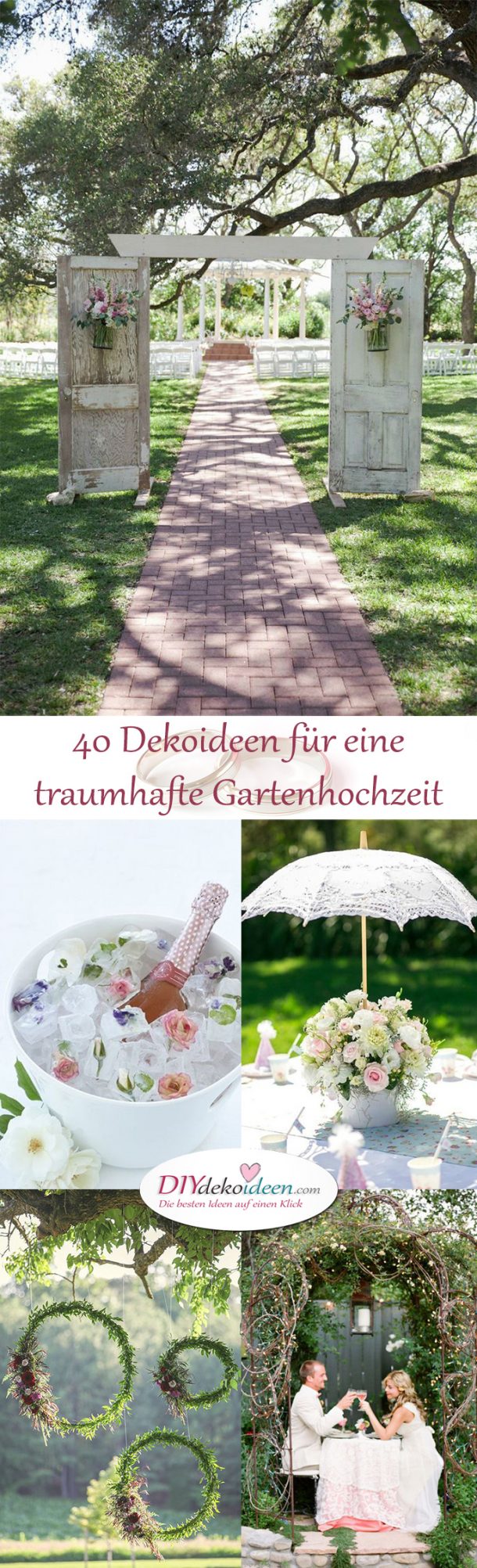 40+ DIY Dekoideen für eine traumhafte Garten Hochzeit.