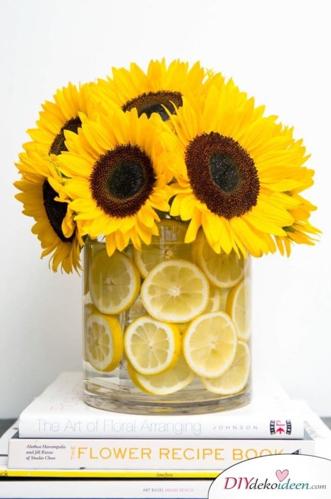 Tischdeko mit Zitronen - DIY Sommer Tischdeko Ideen