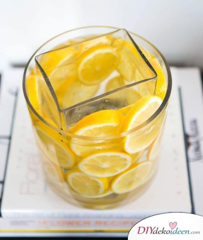 Tischdeko mit Zitronen - DIY Sommer Deko Ideen